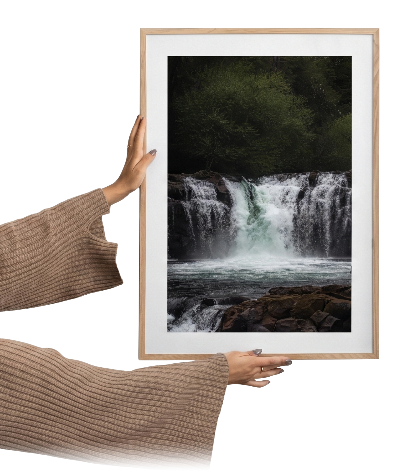 Fotografía enmarcada de paisaje chileno lista para colgar